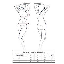 PASSION - TIVOLEA REGGISENO PERIZOMA VIOLA S-M