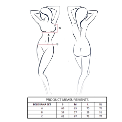 PASSION - BELISSANA BRA THONG SET BLACK S-M