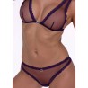 PASSION - BELISSANA SET SUJETADOR TANGA VIOLETA S-M