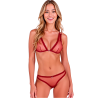 PASSION - BELISSANA REGGISENO PERIZOMA BORDEAUX S-M