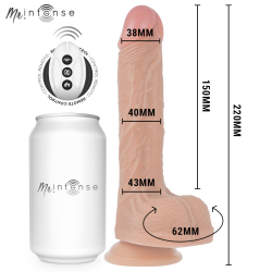 MR INTENSE - BALDWIN RÉALISTE MULTIFONCTIONNEL AVEC VIBRATION, TÉLÉCOMMANDE HAUT-BAS, 22 CM - OU - 4 CM