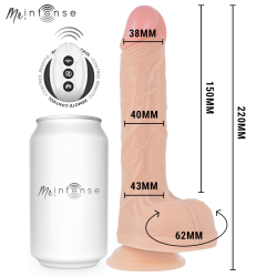 MR INTENSE - BROSNAN RÉALISTE MULTIFONCTIONNEL AVEC VIBRATION, TÉLÉCOMMANDE HAUT-BAS, 22 CM - OU - 4 CM