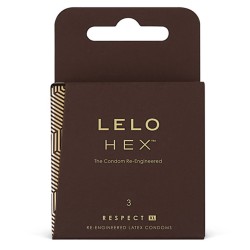 LELO HEX CONDOMS RESPECT XL 3 PACK