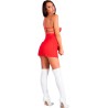 LIVCO CORSETTI FASHION - SANTAS CANDY LC 90722 CHRISTMAS CHEMISE THONG S-M