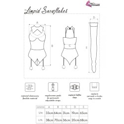 LIVCO CORSETTI FASHION - LIMPID SNOWFLAKES LC 90604 BODY CALZE CERCHIETTO NATALIZIO S-M