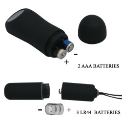 BAILE - THONG WITH VIBRATING BULLET AND REMOTE CONTROL BLACK