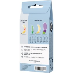 MISTER SIZE - TESTSET MIT 3 KONDOMEN IN VERSCHIEDENEN GRÖSSEN MASSBAND