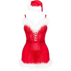 LIVCO CORSETTI FASHION - AGETHE LC 90607 CHEMISE STRING BONNET DE NOËL L-XL