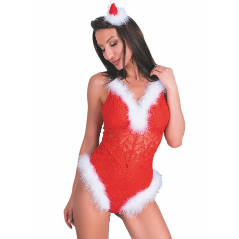 LIVCO CORSETTI FASHION - NAUGHTY SANTA LC 90706 BODY NATALIZIO S-M