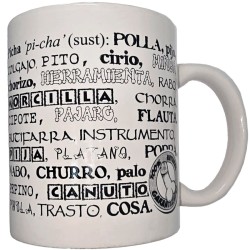 DIABLO PICANTE - TASSE BLANCHE AVEC SYNONYMES DE PÉNIS 370 ML