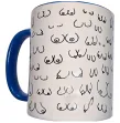 DIABLO PICANTE - MUG SEINS BLANCS AVEC ANSE BLEUE 370 ML DIABLO PICANTE - MUG SEINS BLANCS AVEC ANSE BLEUE 370 ML