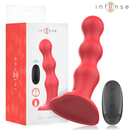 INTENSE - CODY VIBRATEUR AVEC VENTOUSE TÉLÉCOMMANDE ROUGE