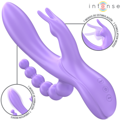 INTENSE - MIKO TRIPLE VIBRATEUR LAPIN and STIMULATEUR and ANAL 7 VIBRATIONS VIOLET