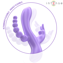 INTENSE - MIKO DREIFACHVIBRATOR RABBIT and STIMULATOR and ANAL 7 VIBRATIONEN LILA