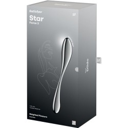SATISFYER - DILDO A DOPPIA ESTREMITÀ IN ACCIAIO INOX STAR FORCE 3