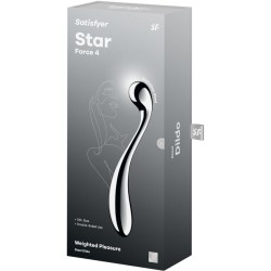 SATISFYER - STAR FORCE 4 GODEMICHET DOUBLE EN ACIER INOXYDABLE