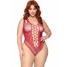 LEG AVENUE - 81641X NAHTLOSER BODY, BURGUNDER, GRÖSSE 1X-2X