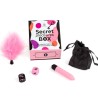 SECRET PLAY - PLEASURES BOX PER COPPIE: DADI PROIETTILE VIBRANTE PENNA CON PIUMA