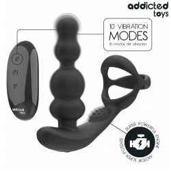 ADDICTED TOYS - MASSAGGIATORE PROSTATICO ROTANTE CON TELECOMANDO