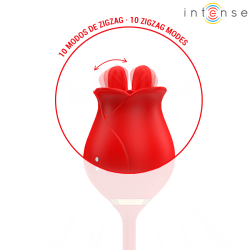 INTENSE - MELANIE DOUBLE STIMULATEUR DE CLITORIS AVEC LANGUE EN ZIGZAG