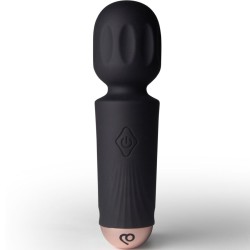 ROCKS-OFF - MINI RECHARGEABLE WAND 16 FUNCTIONS BLACK TULIP