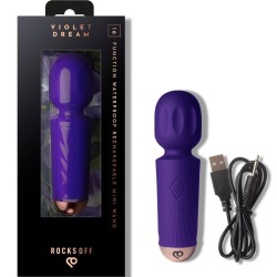 ROCKS-OFF - MINI RECHARGEABLE WAND 16 FUNCTIONS BLACK TULIP