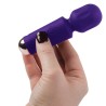 ROCKS-OFF - MINI RECHARGEABLE WAND 16 FUNCTIONS BLACK TULIP