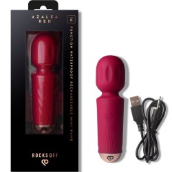 ROCKS-OFF - MINI BAGUETTE RECHARGEABLE 16 FONCTIONS TULIPE NOIRE