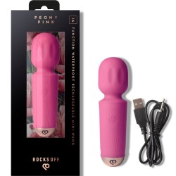 ROCKS-OFF - MINI RECHARGEABLE WAND 16 FUNCTIONS BLACK TULIP