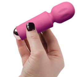 ROCKS-OFF - MINI RECHARGEABLE WAND 16 FUNCTIONS BLACK TULIP