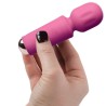 ROCKS-OFF - MINI RECHARGEABLE WAND 16 FUNCTIONS BLACK TULIP