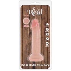 GET REAL - PÉNIS DE LUXE ÉPAIS DOUBLE DENSITÉ EN TPE 25,5 CM