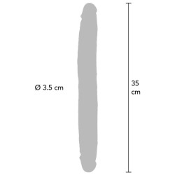 GET REAL - DILDO IN SILICONE A DOPPIA ESTREMITÀ CARAMELLO 35 CM