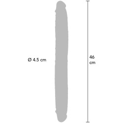 GET REAL - DILDO IN SILICONE A DOPPIA ESTREMITÀ CARAMELLO 46 CM
