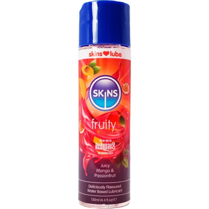 SKINS - FRUITY WATER-BASED LUBRICANT MANGO and PASSION FRUIT 130 ML
