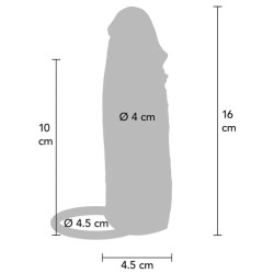 GET REAL - HYDRATED SKIN GUAINA PER PENE IN SILICONE CARAMELLO 16 CM