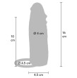 GET REAL - FUNDA HYDRATED SKIN DE SILICONA PARA PENE CARAMELO 16 CM