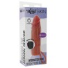 GET REAL - MANCHON PÉNIS VIBRANT EN SILICONE HYDRATANT CARAMEL 16 CM