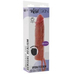 GET REAL - GUAINA VIBRANTE PER PENE IN SILICONE PER PELLE IDRATATA CARAMELLO 20 CM