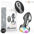 INTENSE - PLUG ANAL VIBRANT EN MÉTAL AVEC LUMIÈRES LED ET TÉLÉCOMMANDE - TAILLE S INTENSE - PLUG ANAL VIBRANT EN MÉTAL AVEC LUMIÈRES LED ET TÉLÉCOMMANDE - TAILLE S