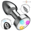 INTENSE - VIBRATING METAL ANAL PLUG WITH LED LIGHTS AND REMOTE CONTROL - SIZE S INTENSE - VIBRATING METAL ANAL PLUG WITH LED LIGHTS AND REMOTE CONTROL - SIZE S