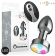 INTENSE - VIBRATING METAL ANAL PLUG WITH LED LIGHTS AND REMOTE CONTROL - SIZE M INTENSE - VIBRATING METAL ANAL PLUG WITH LED LIGHTS AND REMOTE CONTROL - SIZE M