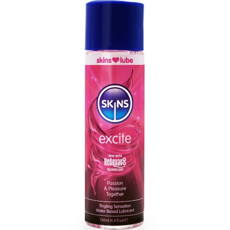 SKINS - EXCITE LUBRIFIANT À BASE DEAU 130 ML
