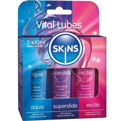SKINS - KIT LUBRIFICANTI VITALI AQUA, SUPERSLIDE and EXCITE 3 x 12 ML
