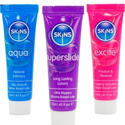 SKINS - VITAL LUBES KIT LUBRICANTES AQUA, SUPERSLIDE and EXCITE 3 x 12 ML