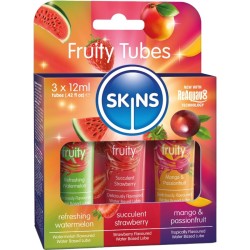 SKINS - KIT LUBRIFICANTI ALLA FRUTTA LUBRIFICANTI ALLANGURIA, ALLA FRAGOLA E AL MANGO 3 x 12 ML
