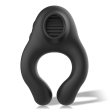 BLACKandSILVER - SILICONE VIBRATOR RING 3 MOTORS RECHARGEABLE BLACK BLACKandSILVER - SILICONE VIBRATOR RING 3 MOTORS RECHARGEABLE BLACK