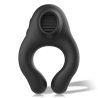 BLACKandSILVER - ANNEAU VIBRATEUR EN SILICONE 3 MOTEURS RECHARGEABLE NOIR