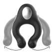 BLACKandSILVER - ANELLO VIBRATORE IN SILICONE 3 MOTORI RICARICABILE NERO BLACKandSILVER - ANELLO VIBRATORE IN SILICONE 3 MOTORI RICARICABILE NERO