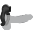 BLACKandSILVER - ANELLO VIBRATORE IN SILICONE 3 MOTORI RICARICABILE NERO BLACKandSILVER - ANELLO VIBRATORE IN SILICONE 3 MOTORI RICARICABILE NERO